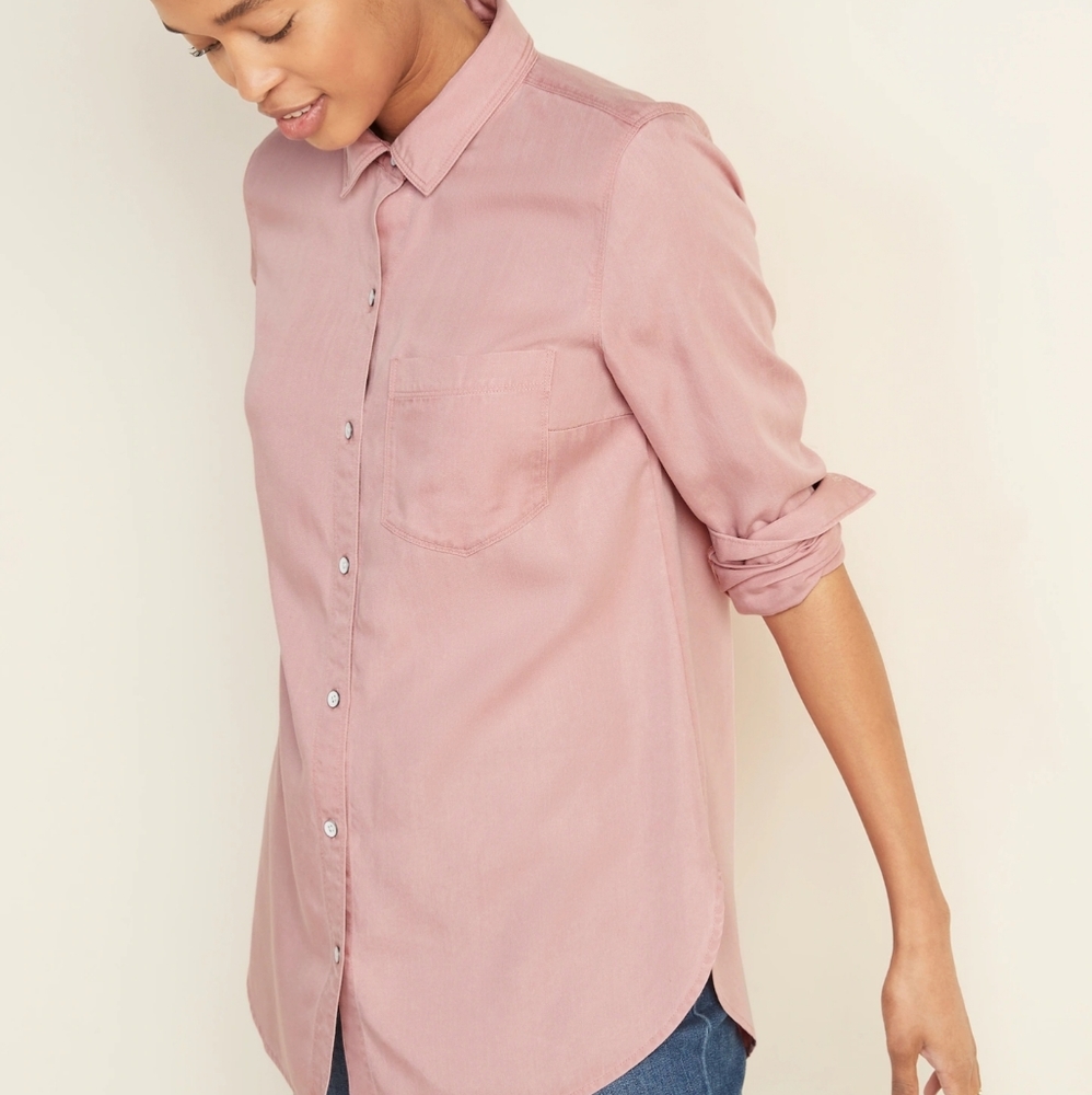 3/$25 NWT 🔖 Old Navy Button Shirt, Dusty Rose